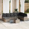 vidaXL Set Divano da Giardino Grigio polyrattan