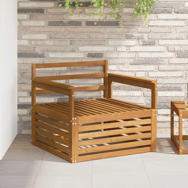 vidaXL 2 Pezzo Divano con Braccioli Legno di Acacia Massello Naturale