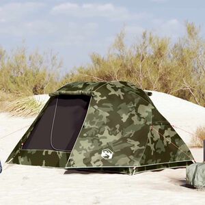vidaXL Tenda da Pesca per 3 Persone Mimetica Impermeabile
