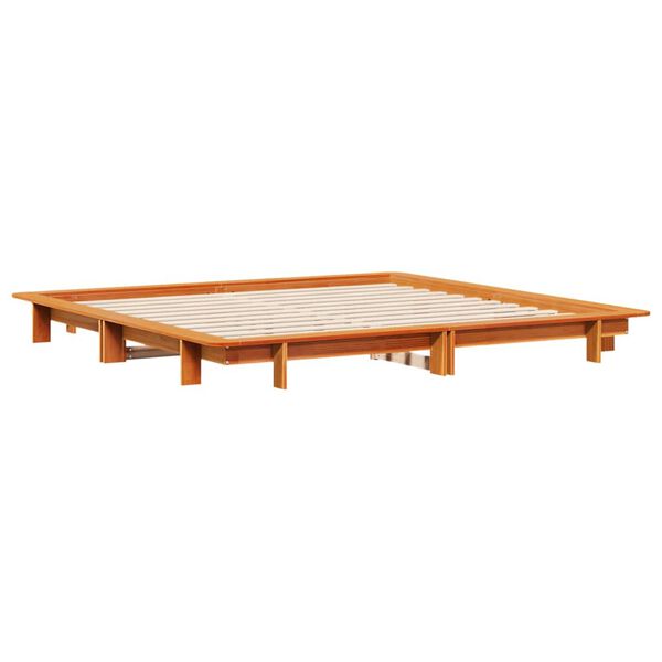 vidaXL Letto senza Materasso Marrone Cera 180x200 cm in Legno di Pino