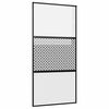 vidaXL Porta in vetro 102,5 x 2 x 205 cm Alluminio Nero