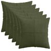 vidaXL Federa 6 pcs ALMELO Verde 35 x 35 cm corduroy