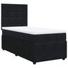 vidaXL Giroletto a Molle con Materasso Nero 90x200 cm in Velluto