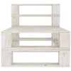 vidaXL Set Salotto da Giardino 4 pz Pallet in Legno Bianco
