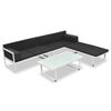 vidaXL Set Divani da Giardino 4 pz con Cuscini in Alluminio Nero