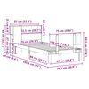 vidaXL Letto con Libreria senza Materasso 75x190 cm in Legno Pino