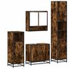 vidaXL Set Mobili da Bagno 4 pz Rovere Fumo in Legno Multistrato