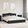 vidaXL Letto con Contenitore Nero 200 x 200 cm Legno multistrato