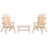 vidaXL Set Divani da Giardino 3 pz in Legno Massello di Abete