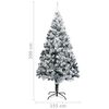 vidaXL Albero di Natale Artificiale con Neve Verde 300 cm PVC