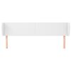 vidaXL Testiera ad Orecchio Bianca 183x23x78/88 cm in Similpelle