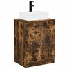 vidaXL Set di mobili per il bagno Rovere Fumo Legno ingegnerizzato
