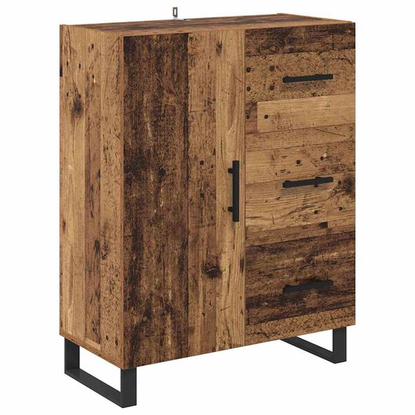 vidaXL Credenza con cassetto Legno vecchio 69,5 x 34 x 90 cm