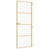 vidaXL Porta Interni Sottile Oro 76x201,5cm Vetro Temperato Alluminio