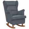 vidaXL Sedia a dondolo Grigio scuro 92 x 71 x 100 cm Legno compensato