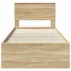 vidaXL Struttura del letto Rovere Sonoma 75 x 190 cm Legno multistrato