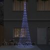 vidaXL Albero di Natale LED con 555 LED Blu 500 cm Metallo