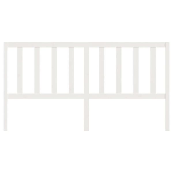 vidaXL Testiera per Letto Bianca 186x4x100cm in Legno Massello di Pino