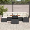 vidaXL Set Divano da Giardino con archiviazione 8 pcs Nero Poly Rattan