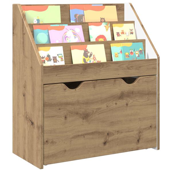 vidaXL Libreria per Bambini Rovere artigianale 60 x 29,5 x 69 cm