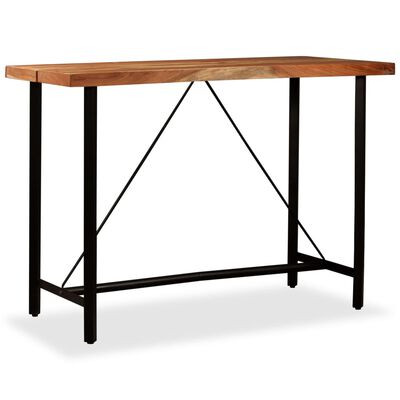 vidaXL Tavolino da Bar in Legno Massello di Acacia 150x70x107 cm