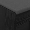 vidaXL Panca per ingresso con cuscino Rovere Nero 83 x 38 x 45 cm