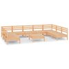 vidaXL Set Salotto da Giardino 10 pz in Legno Massello di Pino