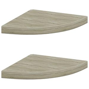 vidaXL Scaffali Angolari a Parete 2 pz Rovere 35x35x3,8 cm in MDF