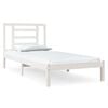 vidaXL Giroletto senza Materasso Bianco 90x200 cm Legno Massello Pino