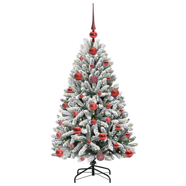 vidaXL Albero di Natale artificiale con 150 LED Verde e Bianco 120 cm