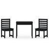 vidaXL Set da Bistrot da Giardino 3 pz Nero in Legno Massello di Pino