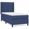 vidaXL Giroletto a Molle con Materasso Blu 90x200 cm inTessuto