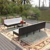 vidaXL Set Divani da Giardino 8 pz con Cuscini in Polyrattan Nero