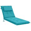 vidaXL Cuscino per Lettino GEMERT 100% Poliestere Turchese