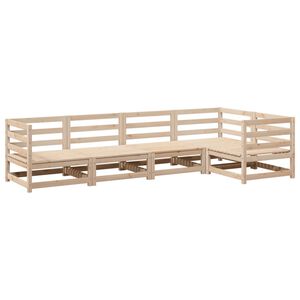 vidaXL Set Divani da Giardino 5 pz in Legno Massello di Pino