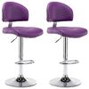 vidaXL Sgabelli da Bar 2 pz Viola in Similpelle