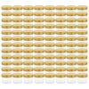 vidaXL Vasi per Marmellata in Vetro Coperchio Oro 96 pz 110 ml