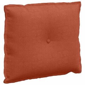 vidaXL Cuscino per Schiena Rosso Arancio 60 x 50 cm Tessuto in Cords