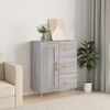 vidaXL Credenza Grigio Sonoma 69,5x34x90 cm in Legno Multistrato