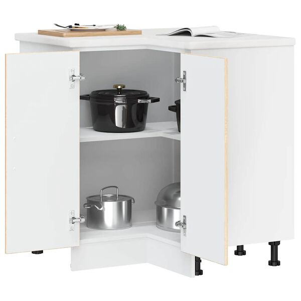 vidaXL Mobile Base ad Angolo Cucina Lucca Rovere Sonoma in Truciolato