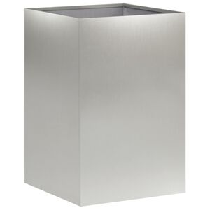 vidaXL Vaso da giardino Argento 40 x 40 x 60 cm Acciaio Inox