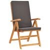 vidaXL Set da Pranzo da Giardino 5 pz con Cuscini Grigi Legno di Teak