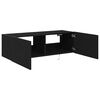 vidaXL Mobile TV da parete 2 pcs Rovere Nero 100 x 35 x 31 cm