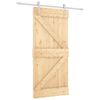 vidaXL Porta scorrevole 90 x 210 cm Legno Massello di Pino