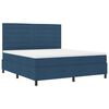 vidaXL Letto a molle con materasso Blu 180 x 200 cm Tessuto