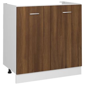vidaXL Mobiletto &ldquo;Lyon&rdquo; Rovere Marrone 80x46x81,5 cm