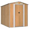 vidaXL Capanno Giardino Marrone Chiaro 192x274x223 cm Acciaio Zincato
