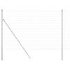 vidaXL Recinzione con Posto Argento 1,5 x 10 m Acciaio e PVC