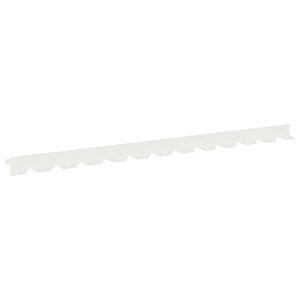 vidaXL Bordura per Prato 10 pcs 102 x 4 x 4 cm Acciaio Bianco