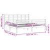 vidaXL Giroletto con Testiera Super King Size in Legno Massello